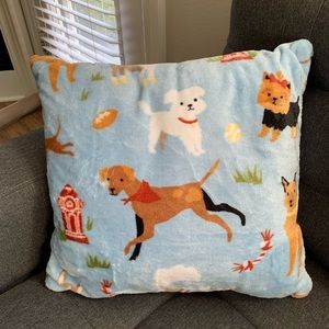 NEW Dog Lover Plush Throw Pillow with Dog Accents
